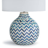 Chevron Bone Table Lamp - Indigo - - Decor - Tipplergoods