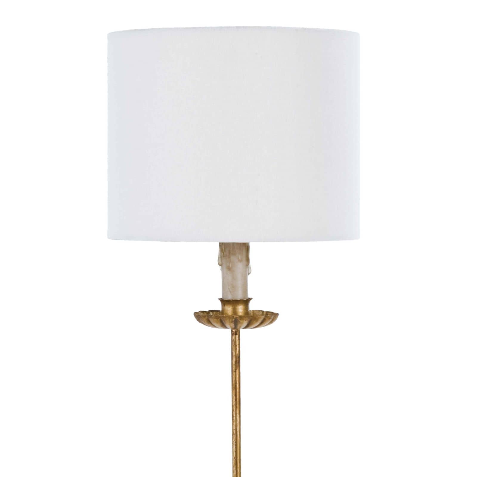 Clove Stem Buffet Table Lamp - Natural Linen Shade - - Decor - Tipplergoods