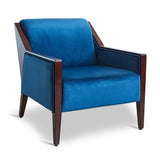 Club Lounge Chair, Blue Velvet