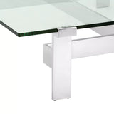 Cocktail Table Maxim - Polished stainless steel | clear glass - - Furniture - Tipplergoods