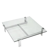 Cocktail Table Maxim - Polished stainless steel | clear glass - - Furniture - Tipplergoods