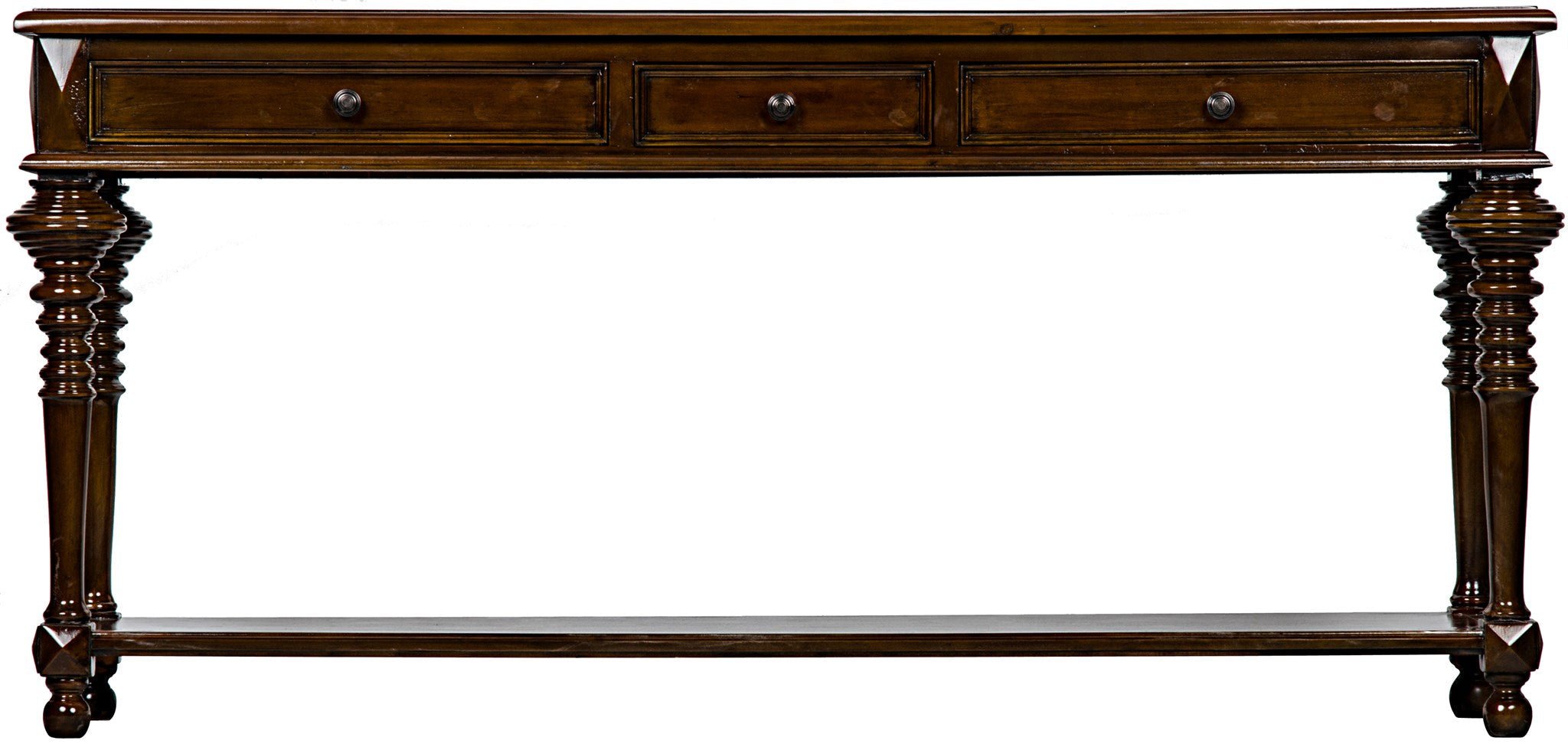 Colonial Sofa Table - Distressed Brown - - Furniture - Tipplergoods