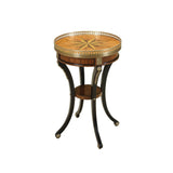 Compass Occasional Table Black Vendome & Marquetry