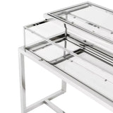 Console Table Harvey sliding top - Polished stainless steel - - Furniture - Tipplergoods