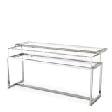 Console Table Harvey sliding top - Polished stainless steel - - Furniture - Tipplergoods