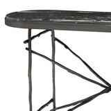 Console Table Tomasso bronze finish portoro marble - Furniture - Tipplergoods