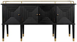 Conveni Sideboard with Brass Detail, Charcoal - Furniture - Tipplergoods