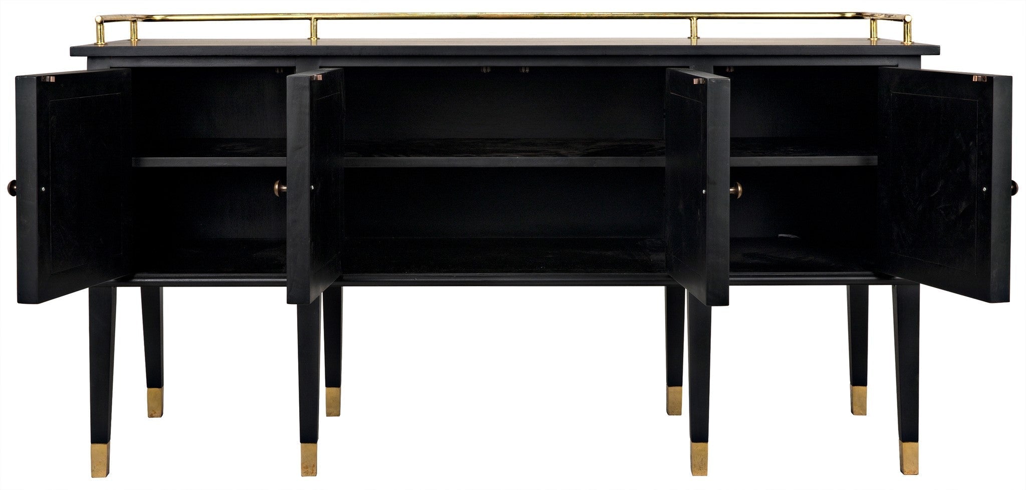 Conveni Sideboard with Brass Detail, Charcoal - Furniture - Tipplergoods