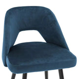 Counter Stool Avorio - Roche blue velvet | black & brass finish legs - - Furniture - Tipplergoods