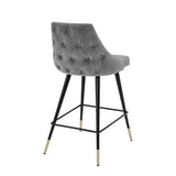 Counter Stool Cedro - Clarck grey | black & brass finish legs - - Furniture - Tipplergoods