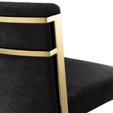 Counter Stool Scott - Gold finish | black velvet - - Furniture - Tipplergoods