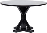 Criss-Cross Round Table, 48", Hand Rubbed Black - Furniture - Tipplergoods