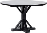 Criss-Cross Round Table, 48", Hand Rubbed Black - Furniture - Tipplergoods