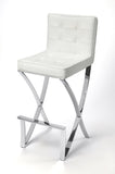 Darcy Chrome Plated Faux Leather Bar Stool - Furniture - Tipplergoods