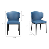 Delaney Side Chair - Blue - - Furniture - Tipplergoods