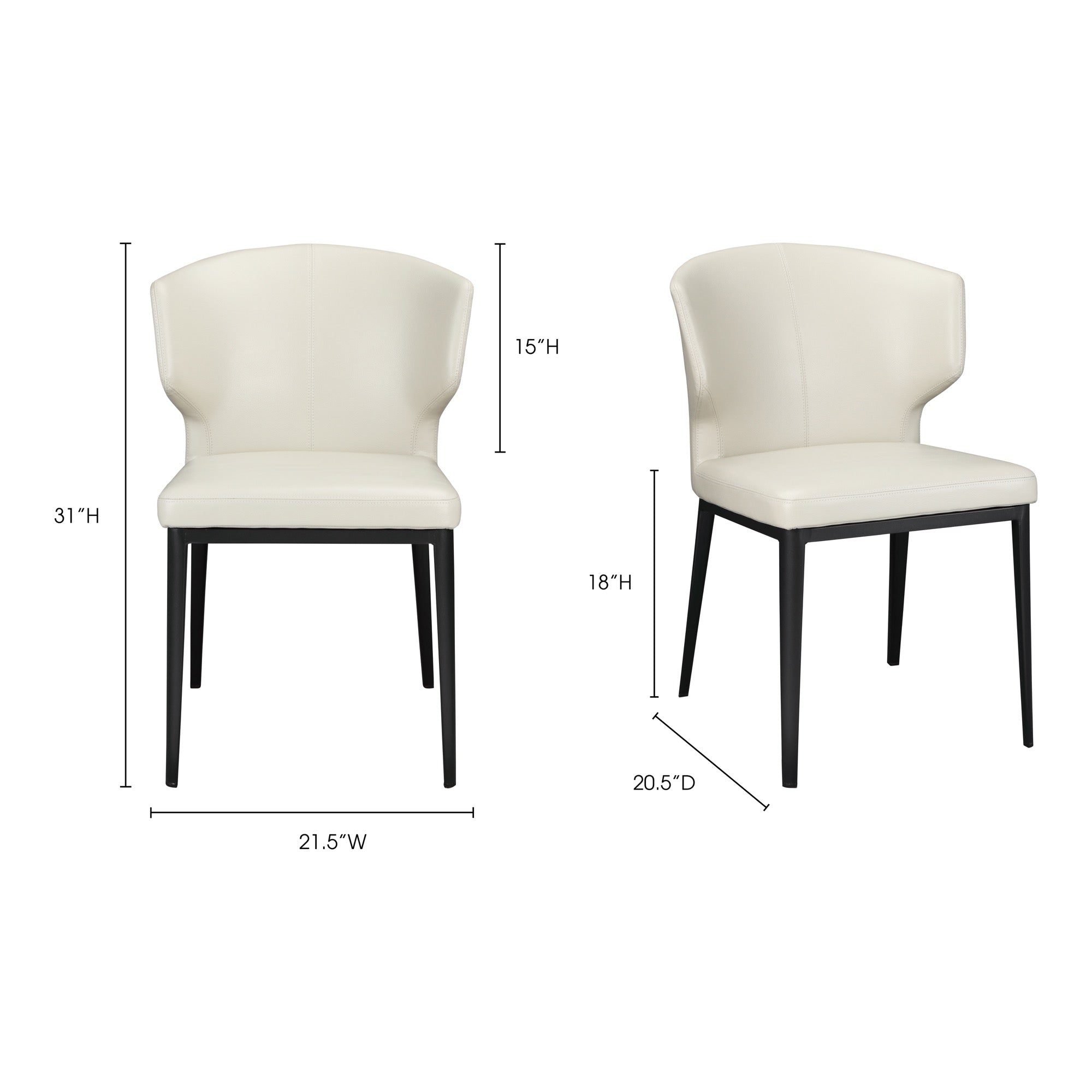 Delaney Side Chair - Beige - - Furniture - Tipplergoods