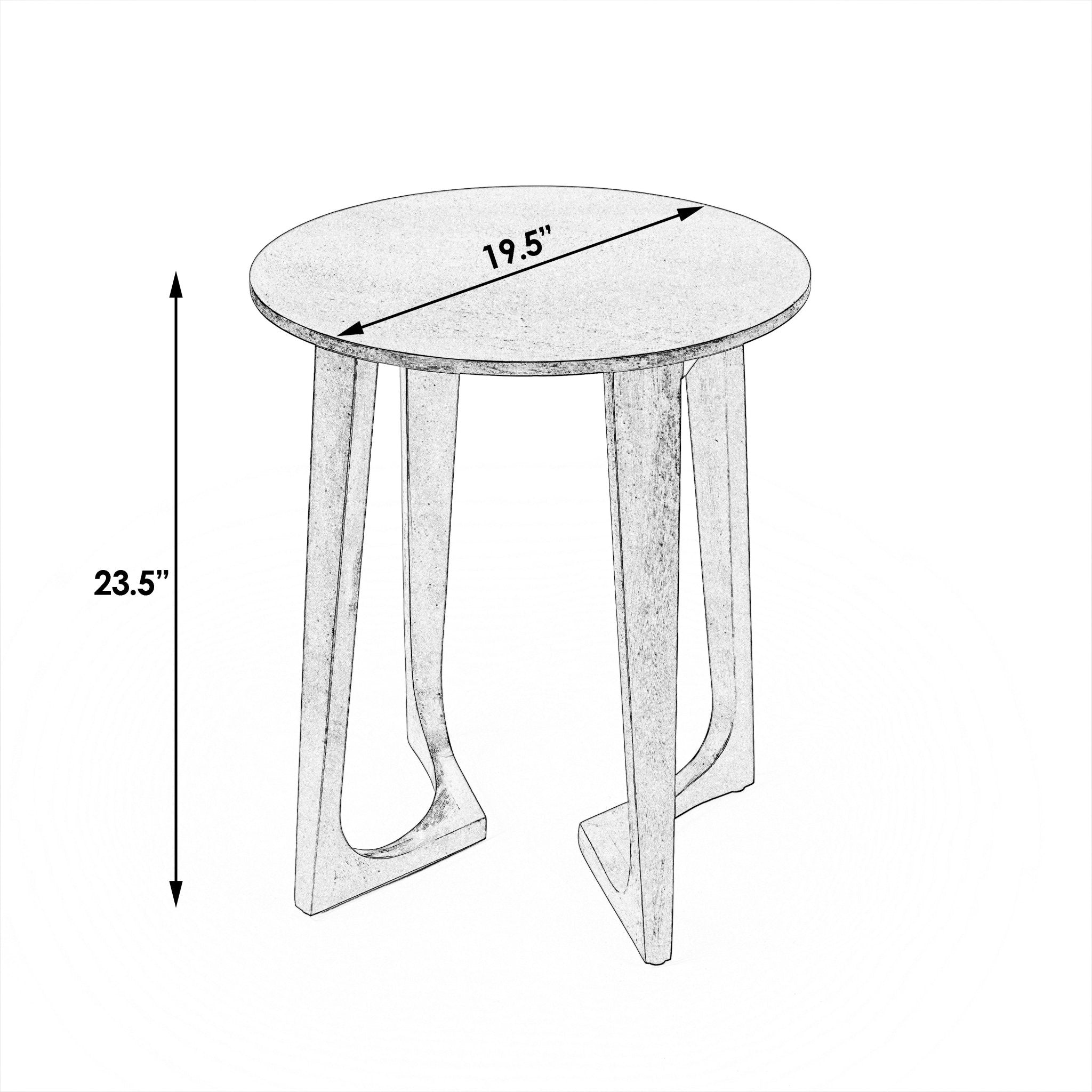 Devin Accent Table - White - - Furniture - Tipplergoods