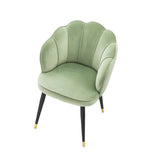 Dining Chair Bristol - Savona pistache green velvet | black & brass finish legs - - Furniture - Tipplergoods