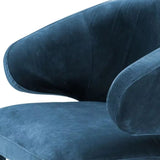 Dining Chair Cardinale - Roche teal blue velvet | upholstered legs - - Furniture - Tipplergoods