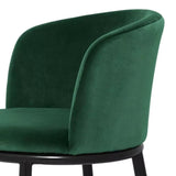 Dining Chair Filmore set of 2 - Cameron green | black finish legs - - Furniture - Tipplergoods