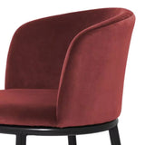 Dining Chair Filmore set of 2 - Cameron wine red | black finish legs - - Furniture - Tipplergoods