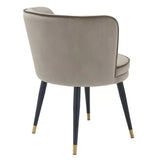 Dining Chair Grenada - Savona greige velvet | savona grey velvet piping - Furniture - Tipplergoods