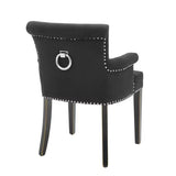 Dining Chair Key Largo with arm black cashmere - Furniture - Tipplergoods