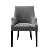 Dining Chair Legacy - Clarck grey | antique brass nails | black legs - - Furniture - Tipplergoods