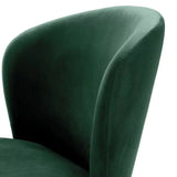 Dining Chair Volante - Roche dark green velvet | black & gold finish legs - - Furniture - Tipplergoods