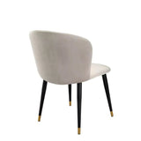 Dining Chair Volante - Roche beige velvet | black & gold finish legs - - Furniture - Tipplergoods