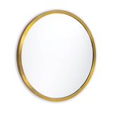Doris Round Mirror - Natural Brass - - Decor - Tipplergoods