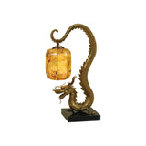 Dragon Lamp w/ Tiger Penshell Shade