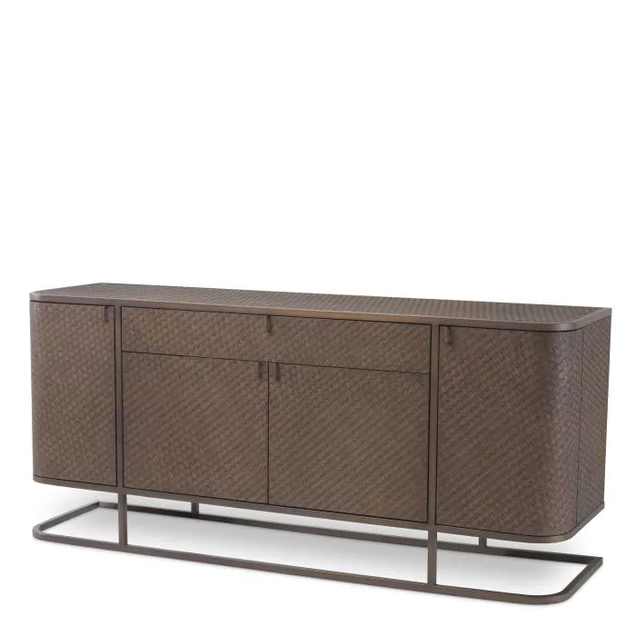 Dresser Napa Valley - Woven oak veneer | bronze finish - - Furniture - Tipplergoods
