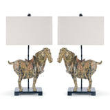 Dynasty Horse Table Lamps Pair - Decor - Tipplergoods