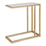 Echelon Sofa Hugger Table - Natural Brass - - Furniture - Tipplergoods