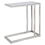 Echelon Sofa Hugger Table - Polished Nickel - - Furniture - Tipplergoods