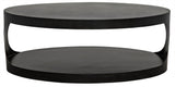 Eclipse Oval Cocktail Table, Black Metal