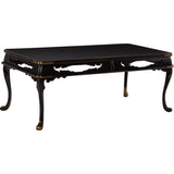 Elsie Cocktail Table in Black Lacquer & Brass