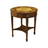 Floral Occasional Table Aged Regency Finished Mahogany
