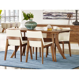Florence Rectangular Dining Table Small Walnut - Furniture - Tipplergoods