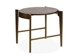 Flow Occasional Table in Antique Finished Brass