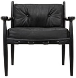 Fogel Lounge Chair, Charcoal Black - Furniture - Tipplergoods