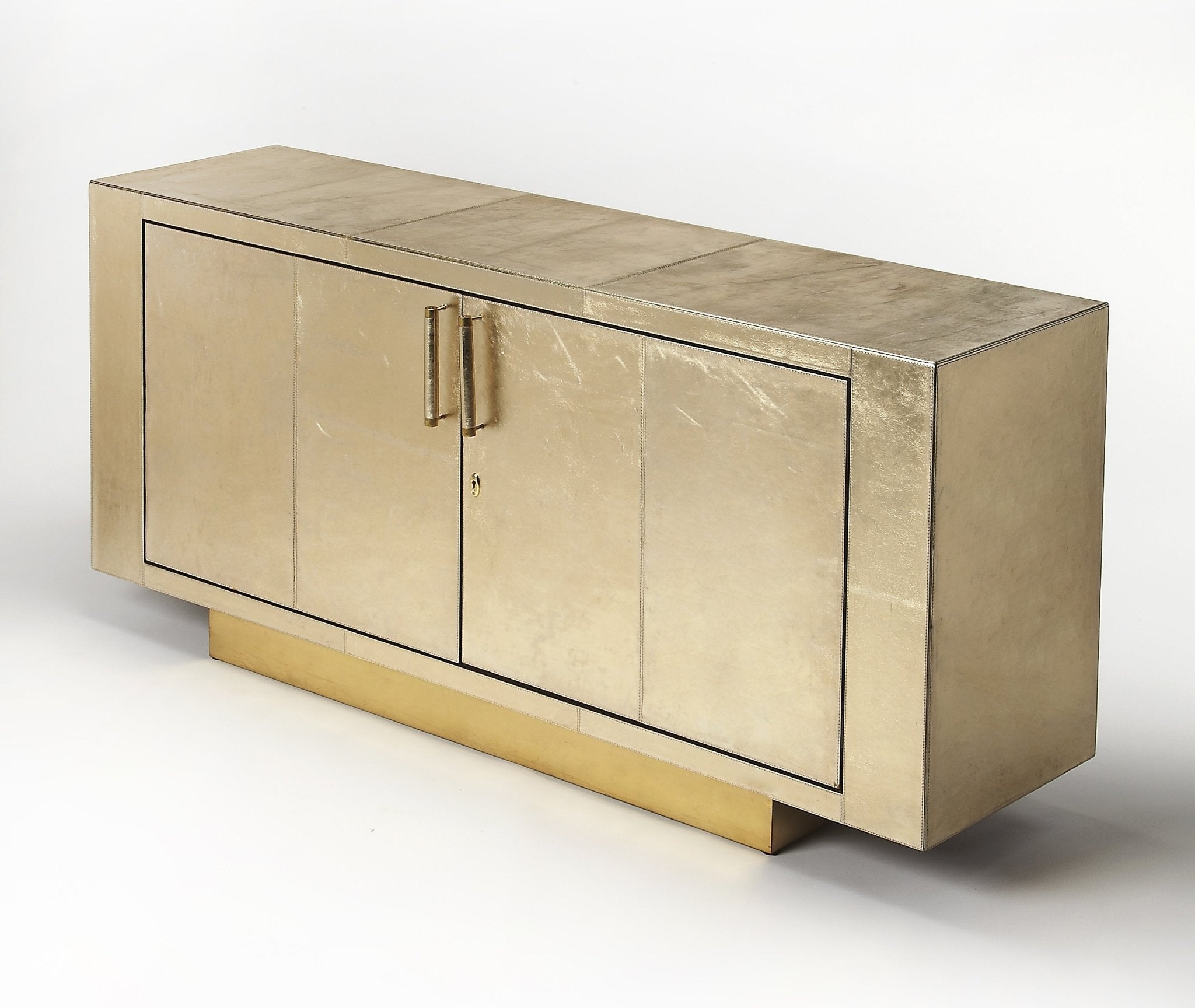Francois Gold Leather Buffet - Furniture - Tipplergoods