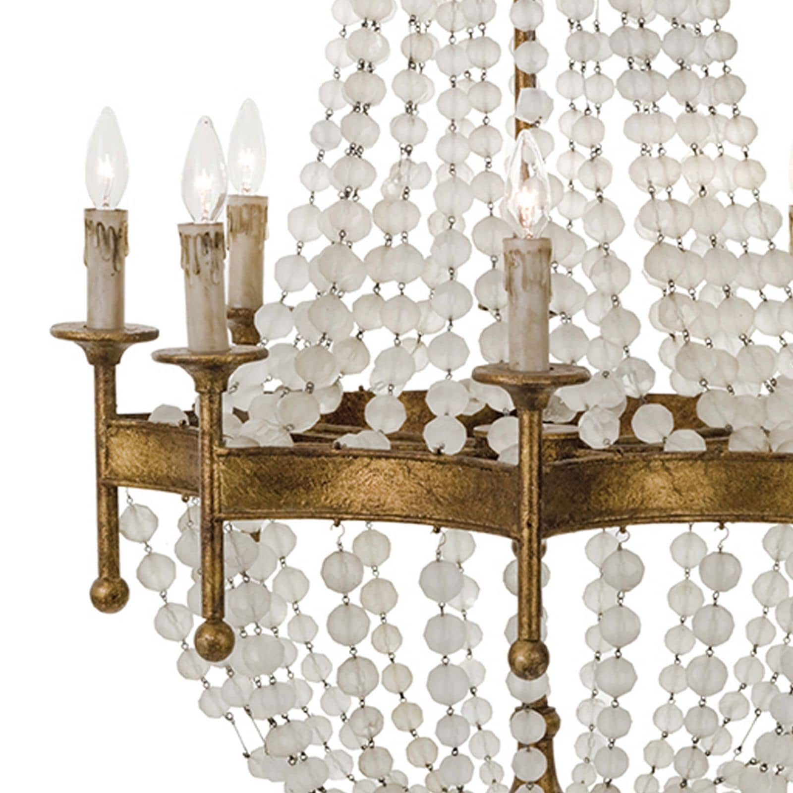 Frosted Crystal Bead Chandelier - Decor - Tipplergoods