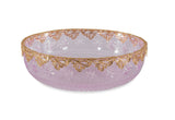 Glorieux Decorative Bowl in Pink Crystal & Gold