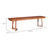 Godenza Bench Walnut - Furniture - Tipplergoods