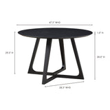 Godenza Dining Table Round - Black - - Furniture - Tipplergoods