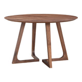 Godenza Dining Table Round - Brown - - Furniture - Tipplergoods
