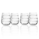 Good Vibrations 17oz Stemless Wine Glass Set of 4 - Barware - Tipplergoods