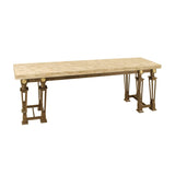 Grand Console Table w/ Petrified Wood Stone